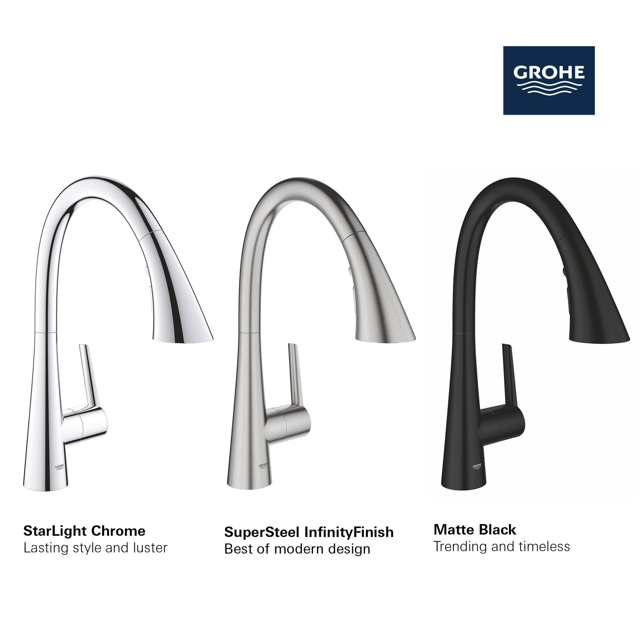 Single-Handle Pull Down Kitchen Faucet Triple Spray 1.75 GPM